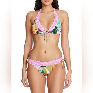 Bleu by Rod Beattie Wild At Heart Tall Triangle Halterneck Bikini Top and bottom